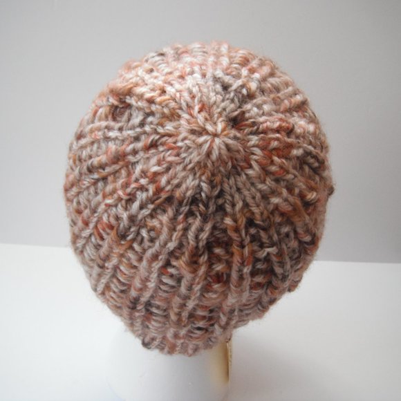 Hand Knitted Hat Toque Adult Size - S Wool Unisex Color  - 017 Hand knit by me - Picture 3 of 8